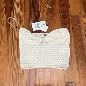 NWT Pull and Bear Cream Tube Top